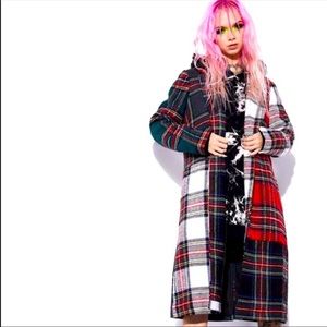 Current Mood Taste of Fury Plaid Coat